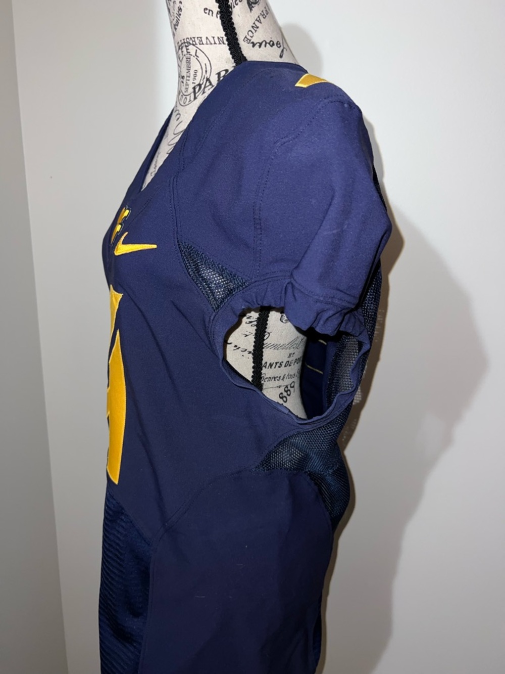 Nike West Virginia Mountaineers Player Issued Football Jersey Blue #4 WVU 42 L - Picture 4 of 14